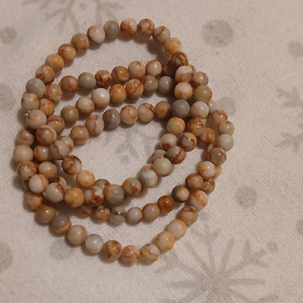 NWT Brown and Tan Beaded Bracelet Natural Style Jewelry